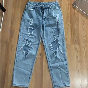 High waisted jeans